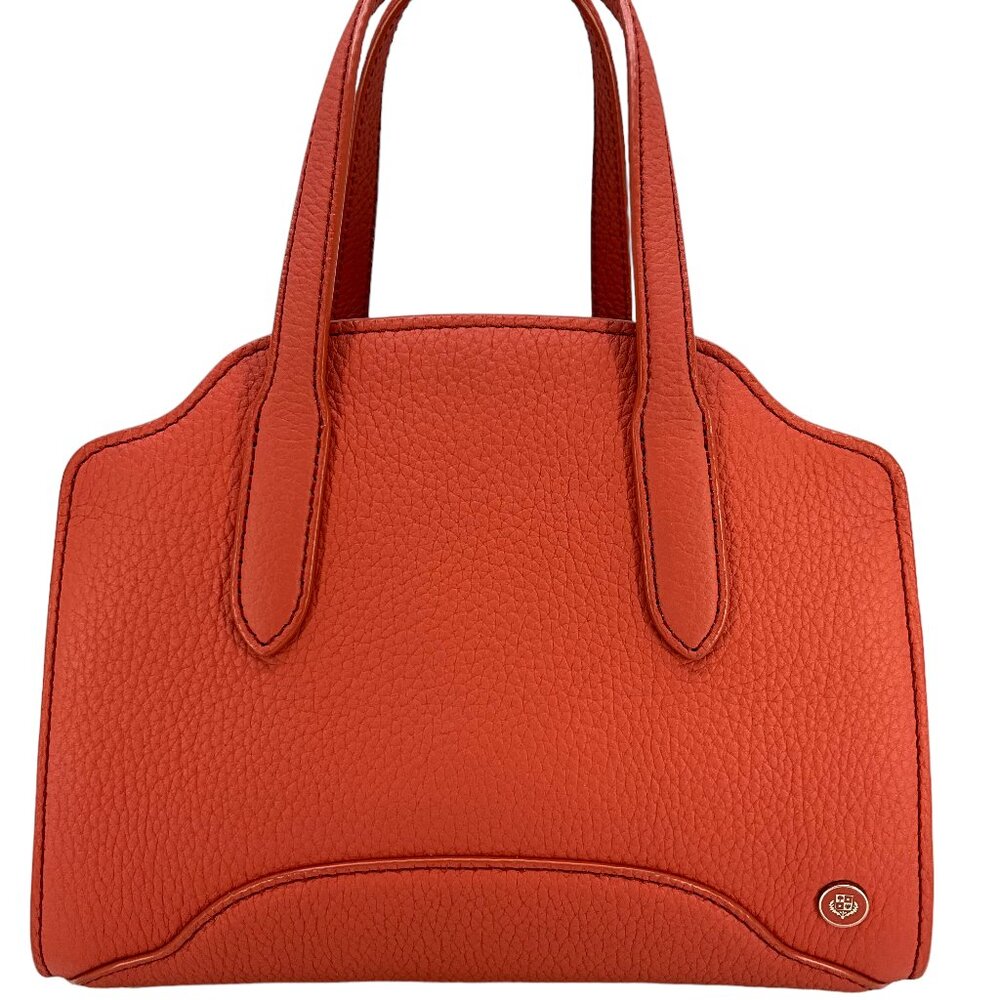 LORO PIANA Grained Calfskin Sesia Satchel Bag NEW